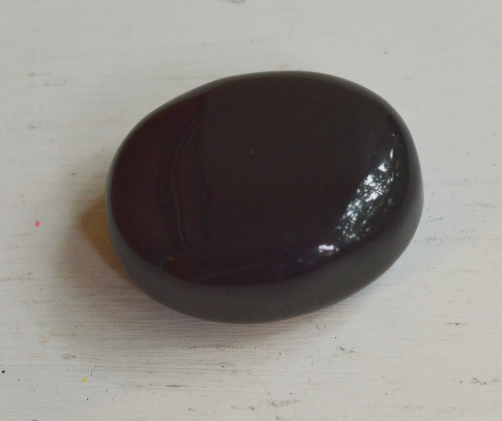Black Agate Palm Stones