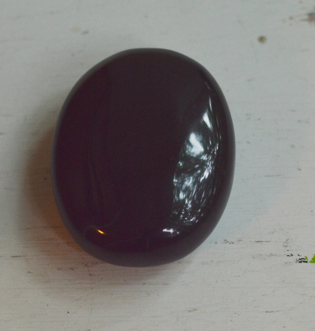 Black Agate Palm Stones