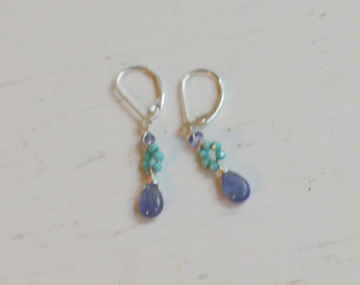 Tanzanite & Turquoise Earrings