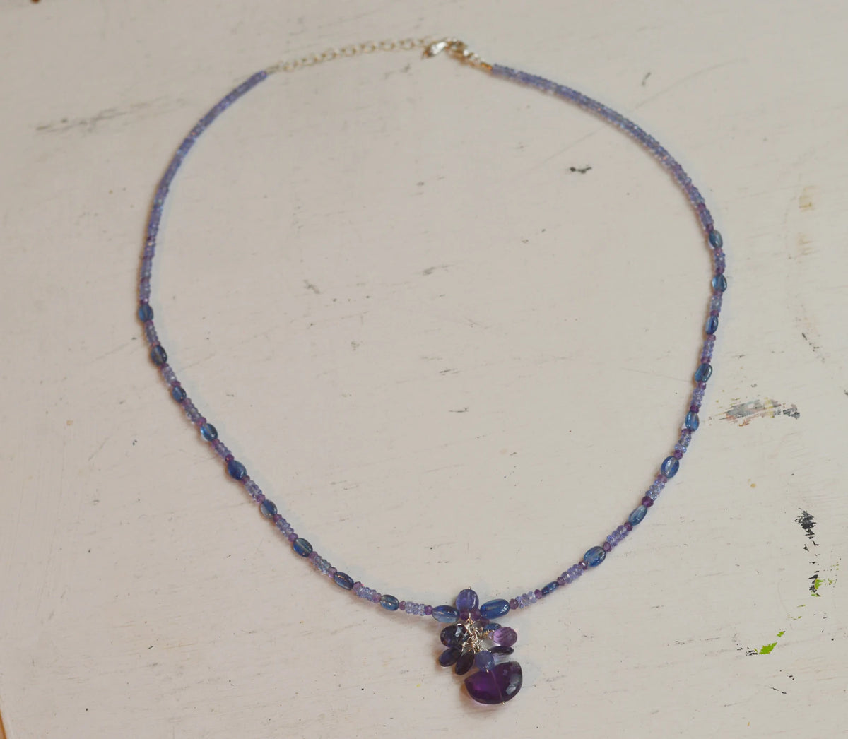 Amethyst & Multicolor Gemstone Necklace