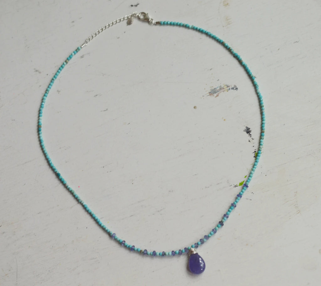 Tanzanite & Turquoise Necklace