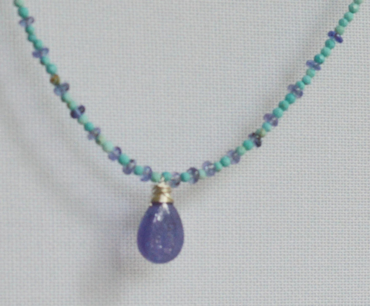 Tanzanite & Turquoise Necklace