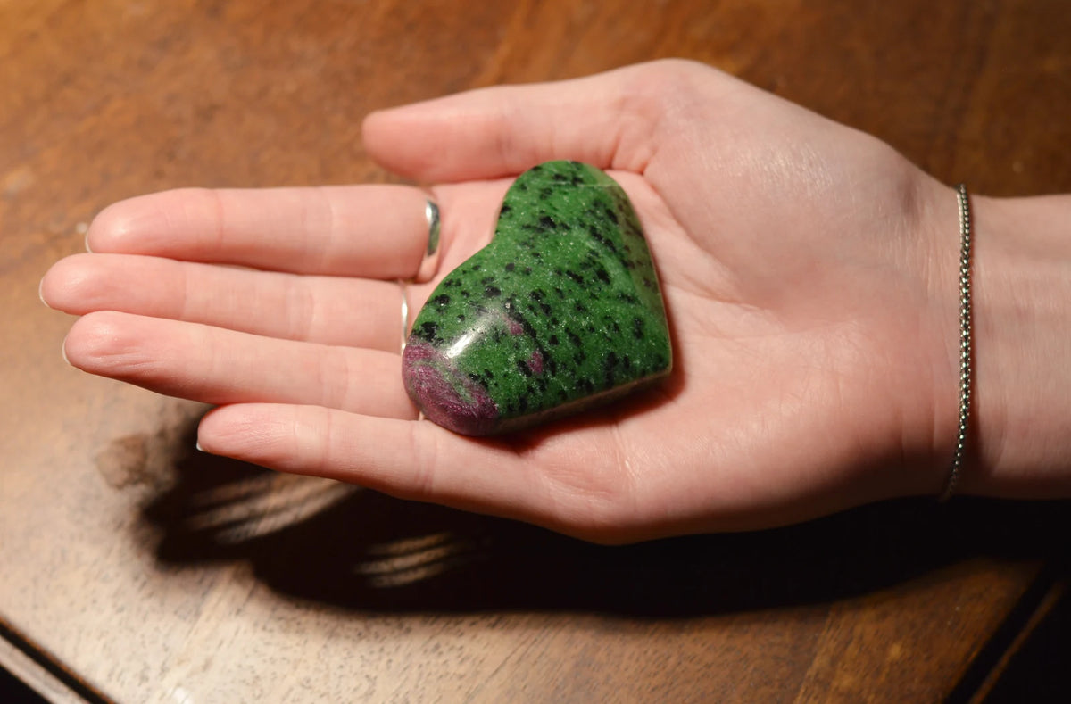 Ruby Zoisite Polished Heart