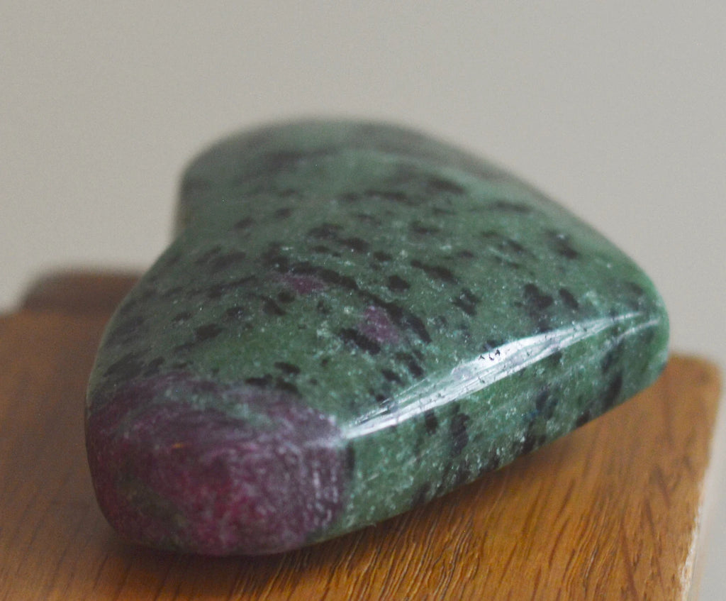 Ruby Zoisite Polished Heart