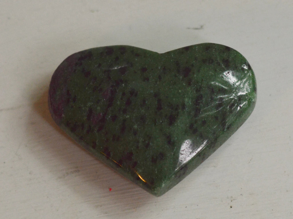 Ruby Zoisite Polished Heart