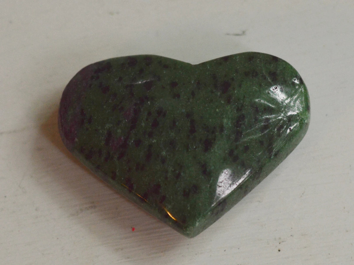 Ruby Zoisite Polished Heart